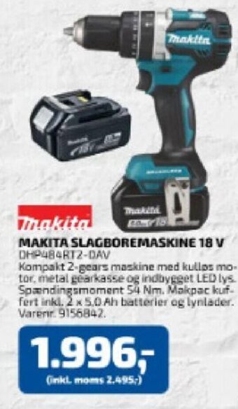 Davidsen Makita Slagboremaskine 18V tilbud