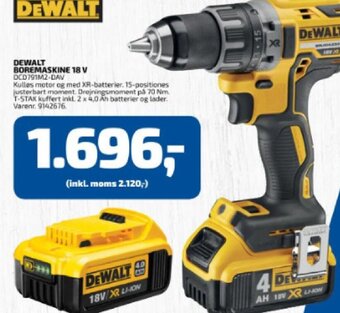 Davidsen Dewalt Boremaskine 18 V tilbud