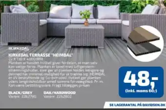 Davidsen Kirkedal Terrase '' Heimdal '' tilbud