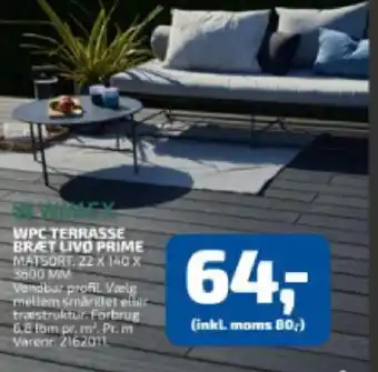 WPC Terrasse Bræt Livø Prime