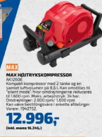 Max Højtrykskompressor