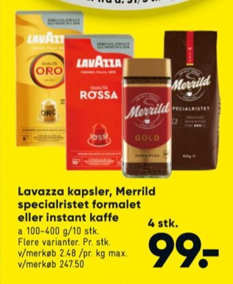 Bilka Qualita oro kaffekapsler tilbud