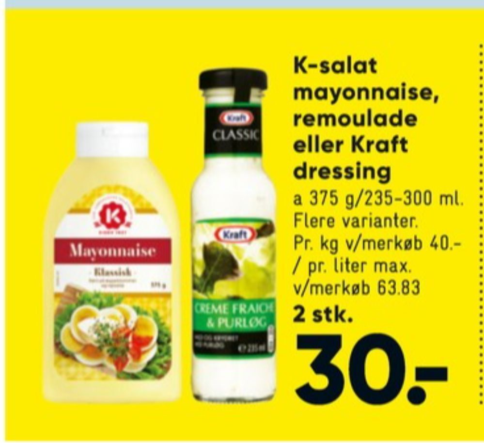 Ksalat mayonnaise tilbud hos Bilka