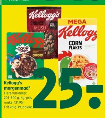 Coop 365 Kelloggs cornflakes tilbud