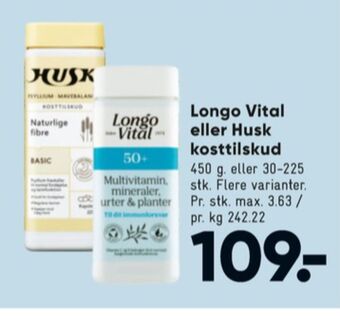 Bilka Husk kosttilskud tilbud