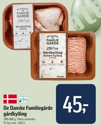 De danske familiegårde hakket kylling