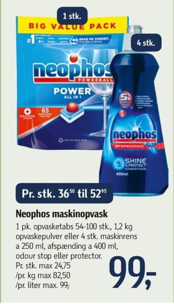 Føtex Neophos maskinopvask-tabs tilbud