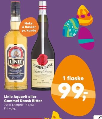 Kvickly Linie aquavit snaps tilbud