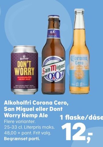 Don't worry hemp ale øl - alkoholfri