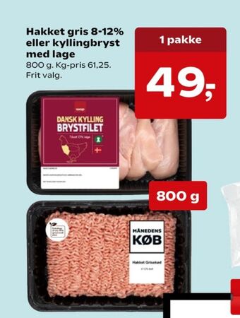SuperBrugsen Coop hakket grisekød tilbud