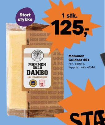 SuperBrugsen Mammen skæreost danbo guld mellemlagret tilbud