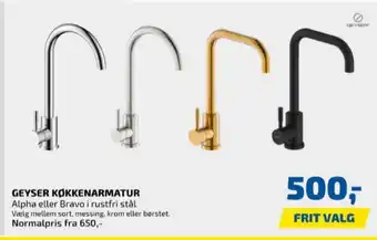 Davidsen Geyser køkkenarmatur tilbud