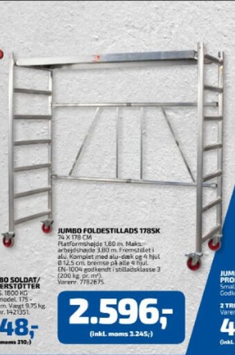 Davidsen Jumbo Foldestillads 178SK tilbud