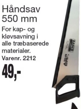 Harald Nyborg Bahco håndsav tilbud