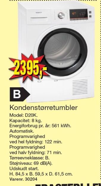 Harald Nyborg Wasco tørretumbler tilbud