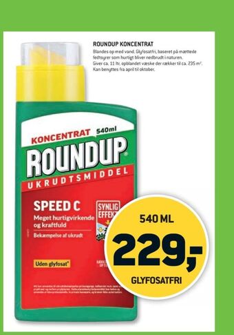 XL-BYG Roundup ukrudtsmiddel tilbud