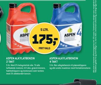 XL-BYG Aspen benzin tilbud