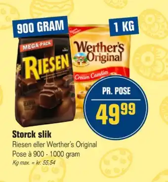 Otto Duborg Werthers original karameller cream candies tilbud