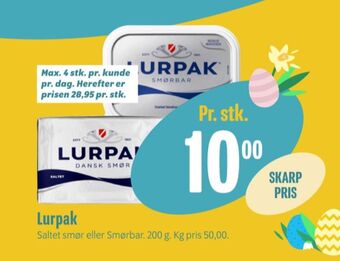 Min Købmand Lurpak smør saltet tilbud