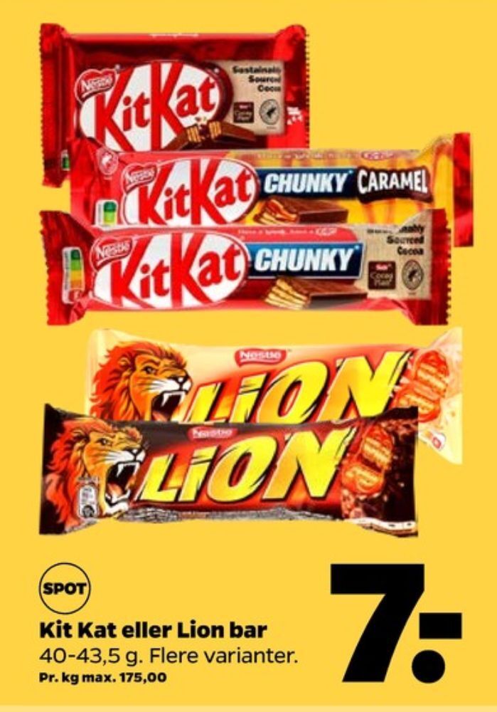 Chunky chokoladebar caramel tilbud hos Netto