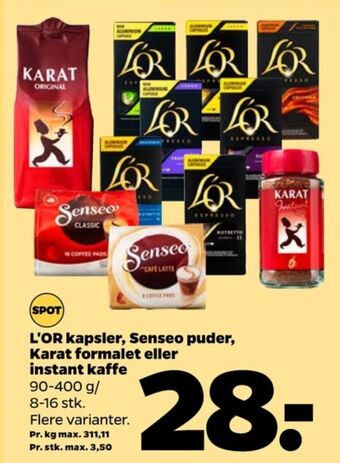 Netto Karat instant kaffe tilbud