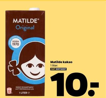 Netto Matilde kakaoskummetmælk tilbud