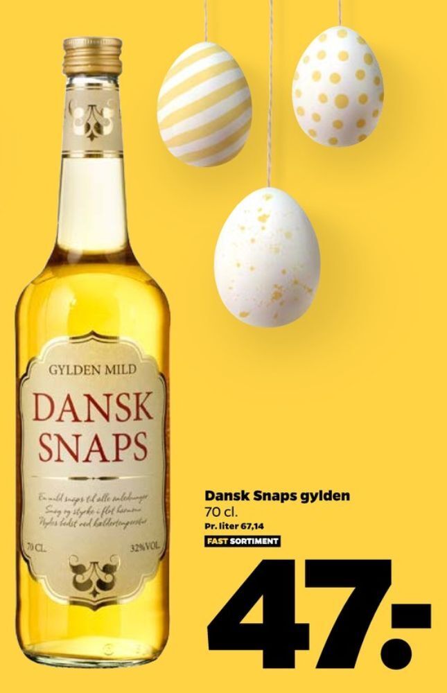 Dansk snaps snaps tilbud hos Netto