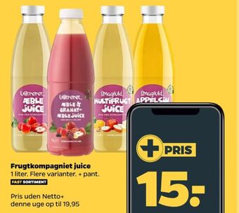 Netto Frugtkompagniet æblejuice, granatæble tilbud