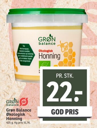 Grøn balance honning