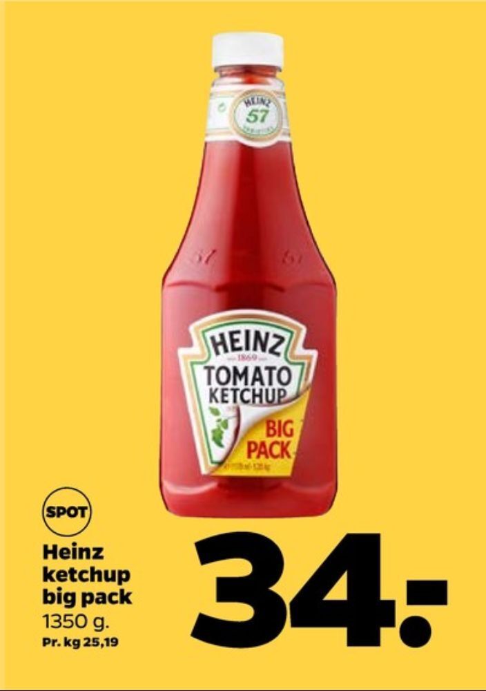Heinz ketchup tilbud hos Netto