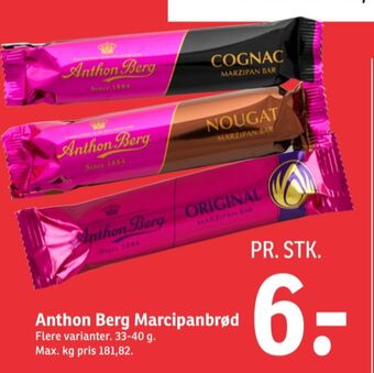 SPAR Anthon berg marcipanbrød nougat tilbud