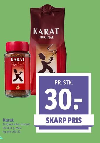 SPAR Karat instant kaffe tilbud