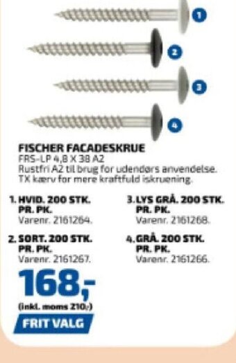 Davidsen Fischer Facadeskrue tilbud