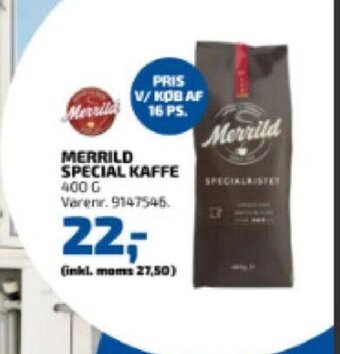 Davidsen Merrild Special Kaffe tilbud