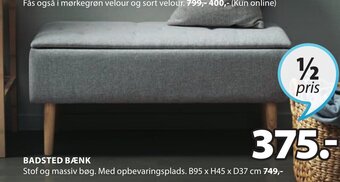 JYSK Badsted Bænk tilbud