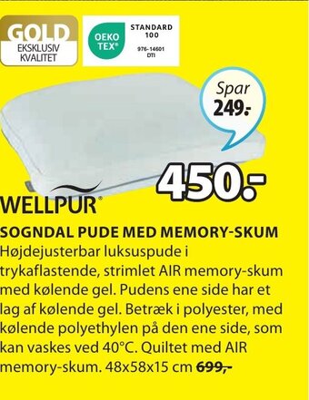 JYSK Sogndal Pude Med Memory-Skum tilbud