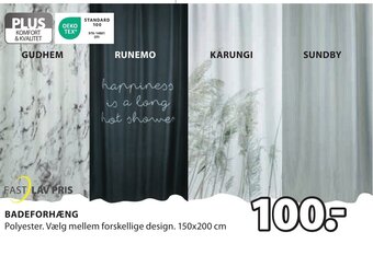 JYSK Badeforhæng tilbud