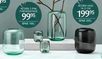 Kop & Kande Acorn vase 16,5 cm tilbud
