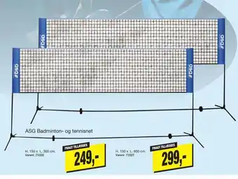 Asg badminton- og tennisnet