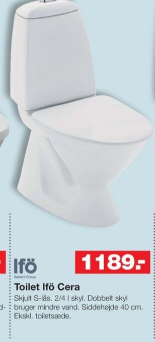 Bauhaus Ifö toilet tilbud