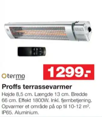 Bauhaus Termo terrassevarmer tilbud