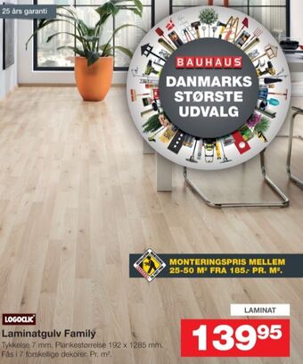 Bauhaus Logoclic laminatgulv tilbud