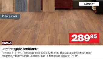 Bauhaus Logoclic laminatgulv tilbud