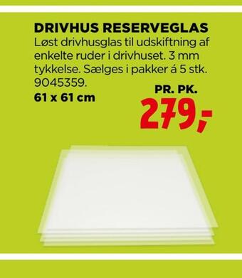 Drivhus reserveglas