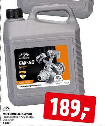 jem & fix Motorolie 5w/40 tilbud