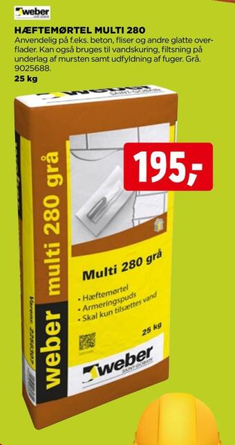 jem & fix Hæftemørtel multi 280 tilbud