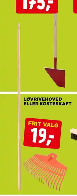 jem & fix Løvrivehoved eller kosteskaft tilbud