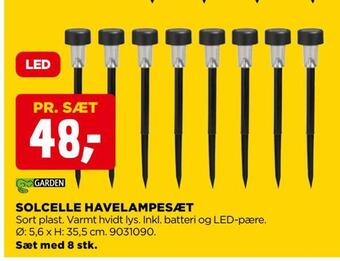 jem & fix Solcelle havelampesæt tilbud