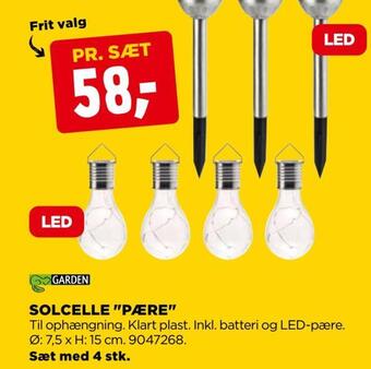 jem & fix Solcelle pære tilbud