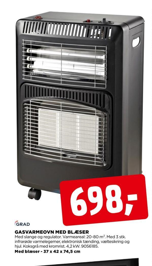 Gasvarmeovn med blæser tilbud hos jem & fix